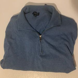 J. Crew Blue Men’s Zip-Up Sweater Size Medium Tall